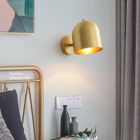 Strong Durable Light Luxury All Copper Wall Light Nordic Illumination Wall Lantern Modern Simplicity Indoor Wall Lamp For Bedroom Bedside Restaurant Villa Living Room Hotel Room Wall Sconce Perfect De