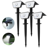 Solar Spot Lights Outdoor Waterproof Ip67 Motion Sensor Outdoor Lights Solar Spotlights Coldwhite 7000K Solar Garden Lights 4 M