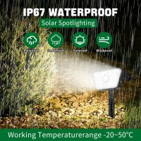 Solar Spot Lights Outdoor Waterproof Ip67 Motion Sensor Outdoor Lights Solar Spotlights Coldwhite 7000K Solar Garden Lights 4 M