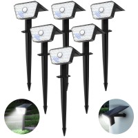 Solar Lights Outdoor Motion Sensor Outdoor Lights Landscape Lighting Solar Spotlights Outdoor Waterproof Ip 67 4 Modes 7000K Sol