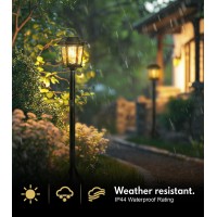 63 In Solar Pole Lights Outdoor 2 Pack Vintage Solar Lamp Post Lights Outdoor Decorations For Yard Waterproof Ip44 Outdoor De