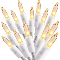 Brizled Twinkle Christmas Lights 2163Ft 100Ct Incandescent String Lights Connectable Clear Christmas Lights Warm White Ligh