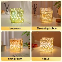 Tulip Night Light Led Decorative Nights Lamp For Bedroom Handmade Diy Magic Cube Tulips Flower Table Lamp And Mirror 2 In 1 21 F