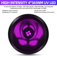 Darkbeam Uv Flashlight 365Nm Light Black Lights Powerful Mini Woods Lamp Usb Rechargeable Portable Led Ultraviolet Blacklight Fl