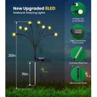 Urago Solar Garden Lights New Upgraded 6 Pack Solar Firefly Lights Sway By Wind Solar Outdoor Lights Waterproof High Flexibi