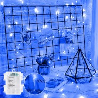 Minetom Outdoor String Lights Battery Operated 17Ft 50 Led Battery Powered Fairy String Lights With Timer 8 Modes Waterproof