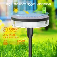 Letmy Solar Garden Lights 6 Pack 40Lm Bright Solar Lights Outdoor Up To 14Hrs 31 Tall Solar Pathway Lights Outdoor Waterpro