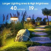 Letmy Solar Garden Lights 6 Pack 40Lm Bright Solar Lights Outdoor Up To 14Hrs 31 Tall Solar Pathway Lights Outdoor Waterpro