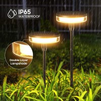 Letmy Solar Garden Lights 6 Pack 40Lm Bright Solar Lights Outdoor Up To 14Hrs 31 Tall Solar Pathway Lights Outdoor Waterpro