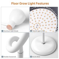 Bstrip Floor Grow Lights For Indoor Plants Full Spectrum 3000K Led Grow Light With Stand 20W White Floor Lamp Tall Plant Light