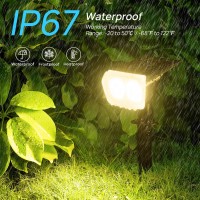 Consciot Solar Spot Lights Outdoor Waterproof 24 Led Dusktodawn Solar Spotlight 2 In 1 Adjustable Wall Lights Warm White So