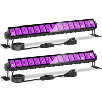 2 Pack Led Black Light Ip66 Waterproof Blacklight Bars With Plugswitch6Ft Cordblack Lights For Glow Party Fluorescent Poste