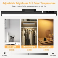 Bravzurg Battery Powered Operated Wall Strip Lights Motion Sensor Led Light Bar Indoor Rechargeable Magnetic Under Cabinet Lig