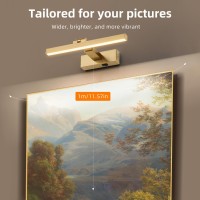 Picture Lights For Wall Dimmable Wireless Picture Lights For Paintings Led Wall Light Fixtures Adjustable Gold Wall Sconce With