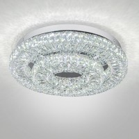 197 Crystal Ceiling Light Fixture Bedroom Chandelier Ceiling Light Led Flush Mount Chandelier For Dining Room Hallway20In Tw