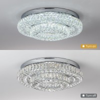 197 Crystal Ceiling Light Fixture Bedroom Chandelier Ceiling Light Led Flush Mount Chandelier For Dining Room Hallway20In Tw