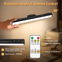 Bravzurg Rechargeable Magnetic Led Light Bar With Remote Under Cabinet Lighting Wireless Battery Powered Operated Wall Strip L