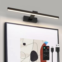 Black Picture Lights For Wall Dimmable Wireless Picture Lights For Paintings Dualrods Swing Arm Led Wall Light Fixtures Adjusta