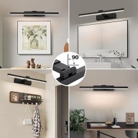 Black Picture Lights For Wall Dimmable Wireless Picture Lights For Paintings Dualrods Swing Arm Led Wall Light Fixtures Adjusta