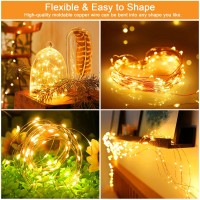 Cshare Solar Fairy Lights Outdoor Waterproof164Ft 50Led Solar String Lights For Outside 8 Modes 2 Packs For Christmas Hallowee