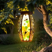 Sunnygarden Bee Solar Lanterns Outdoor Waterproof 138 Large Solar Hanging Lanterns Decorative Solar Lights For Outside Yard T