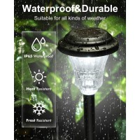 Otdair Solar Pathway Lights Outdoor 8 Pack Outdoor Led Solar Lights Waterproof Solar Path Light Auto Onoff Bright Solar Powe