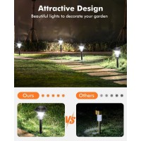 Otdair Solar Pathway Lights Outdoor 8 Pack Outdoor Led Solar Lights Waterproof Solar Path Light Auto Onoff Bright Solar Powe