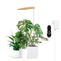 Yadoker Plant Grow Light Led Growing Light Full Spectrum For Indoor Plants Bamboo Leaf Design Height Adjustable Automatic Time