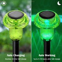 Priddop Solar Lights Outdoor 8 Pack Solar Yard Lights Garden Lights Led Waterproof Mushroom Shape Solar Pathway Lights For Drive