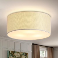 Jiwuzhi 3Light Semi Flush Mount Ceiling Light Fixture Round Ceiling Light Fixture For Bedroom 126 Modern Close To Ceiling Li