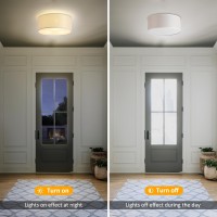 Jiwuzhi 3Light Semi Flush Mount Ceiling Light Fixture Round Ceiling Light Fixture For Bedroom 126 Modern Close To Ceiling Li