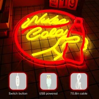 Nuka Cola Neon Signs Game Led Signs For Wall Decor Dimmable Neon Light Up Signs For Gamer Room Bedroom Man Cave Neon Wall Sign H