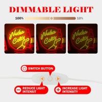 Nuka Cola Neon Signs Game Led Signs For Wall Decor Dimmable Neon Light Up Signs For Gamer Room Bedroom Man Cave Neon Wall Sign H