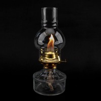 Rahata Small Oil Lamp Chimney 63 Inch Chimney Transparent Glass Shade For Clear Hurricane Kerosene Lamp Replacement Small Fat