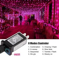 Pink Mini String Lights 39 Feet 100 Led Fairy Twinkle Lights With 8 Lighting Modes Waterproof Connectable For Indoor Outdoor X