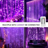 Maggift 200 Led Hanging Indoor Curtain String Lights Outdoor Waterproof 65 X 98 Ft Usb Fairy Curtain Lights8 Modes With Remo