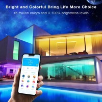 Daybetter 100 Ft Outdoor Led Strip Lights Waterproof Ip67 Outside Led Light Strips With Remote And App Music Sync Rgb Exterior L