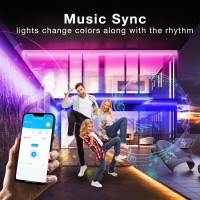 Daybetter 100 Ft Outdoor Led Strip Lights Waterproof Ip67 Outside Led Light Strips With Remote And App Music Sync Rgb Exterior L