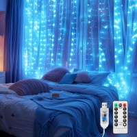 Maggift 200 Led Hanging Indoor Curtain String Lights Outdoor Waterproof 65 X 98 Ft Usb Fairy Curtain Lights8 Modes With Remo