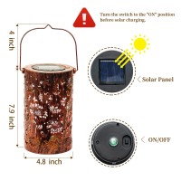 Solar Lanterns 2 Sets Outdoor Waterproof Hanging Solar Lantern For Backyard Porch Patio Lawn Pathway Decor Yard Decorations Ou