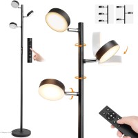 Led Tree Floor Lamp Dimmable Modern Floor Lamp With Remote Touch Control 3 Rotatable Light Floor Lamps With Timer 4 Color T