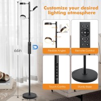 Led Tree Floor Lamp Dimmable Modern Floor Lamp With Remote Touch Control 3 Rotatable Light Floor Lamps With Timer 4 Color T