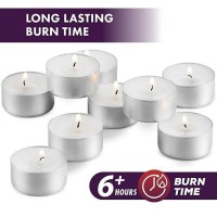 Montopack Unscented White Tealight Candles Bulk 100 6 Hours Of Smokeless Dripless Long Lasting Burning Paraffin Tea Lights