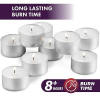 Montopack Unscented White Tealight Candles Bulk 100 8 Hours Of Smokeless Dripless Long Lasting Burning Paraffin Tea Lights