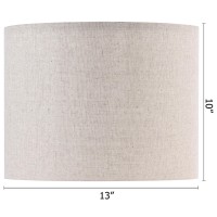 Goso Beige Medium Drum Lamp Shade For Table Lamps Floor Lamps 13 Top X 13 Bottom X 10 Highspider Oatmeal Linen Shade R