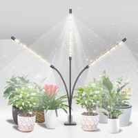 Bseah Plant Grow Light For Indoor Plants Full Spectrum Indoor Grow Light 10Level Dimmable And Auto On Off Timer