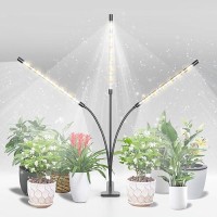 Bseah Plant Grow Light For Indoor Plants Full Spectrum Indoor Grow Light 10Level Dimmable And Auto On Off Timer