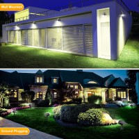 Fabrito 72 Leds Solar Spot Lights Outdoor Waterproof 3 Modes Landscape Spotlights Dusk To Dawn Solar Powered Flood Wall Lights