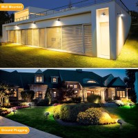 Fabrito 72 Leds Solar Spot Lights Outdoor Waterproof 3 Modes Landscape Spotlights Dusk To Dawn Solar Powered Flood Wall Lights