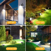 Fabrito 72 Leds Solar Spot Lights Outdoor Waterproof 3 Modes Landscape Spotlights Dusk To Dawn Solar Powered Flood Wall Lights